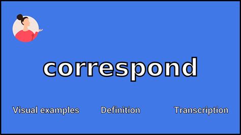 correspond